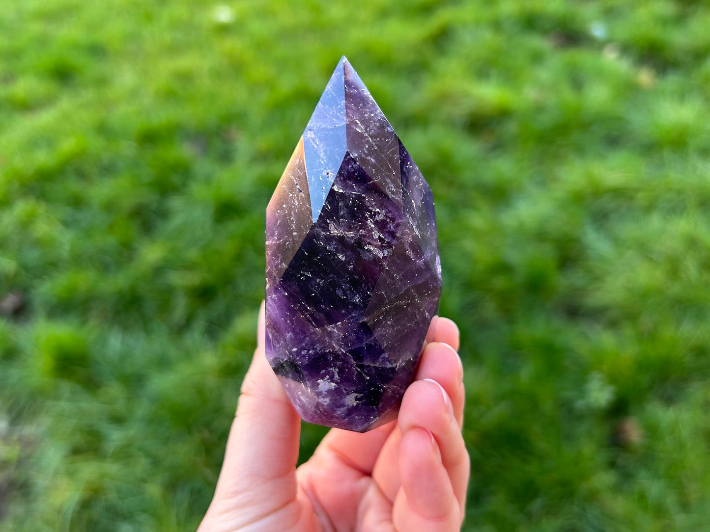 Amethyst Faceted Eggs