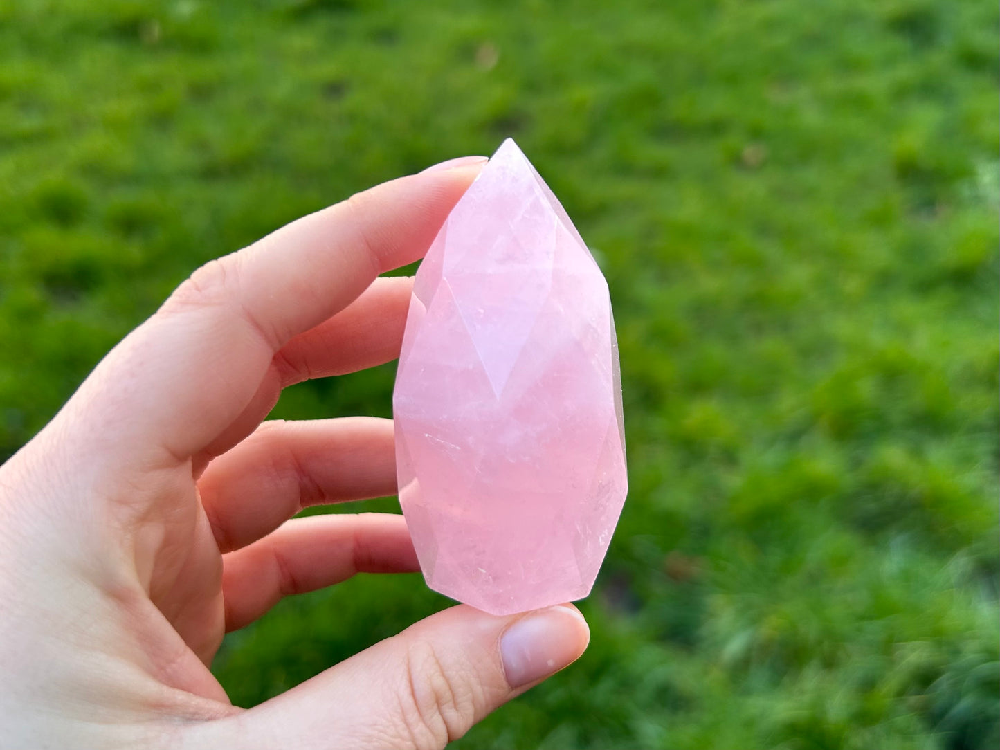 Rose Quartz Faceted Eggs