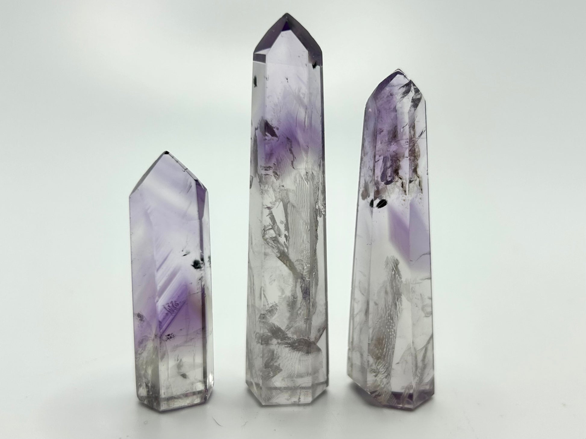 Phantom Amethyst x Hollandite Mini Points A+ - Lilith and Athena Wholesale