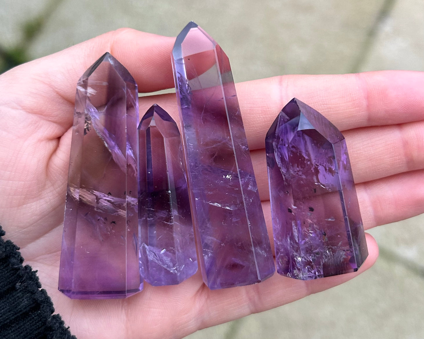 A+ Phantom Amethyst Mini Points from Bahia, Brazil - Lilith and Athena Wholesale