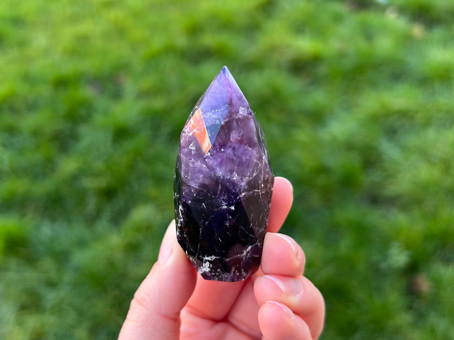 Amethyst Faceted Eggs