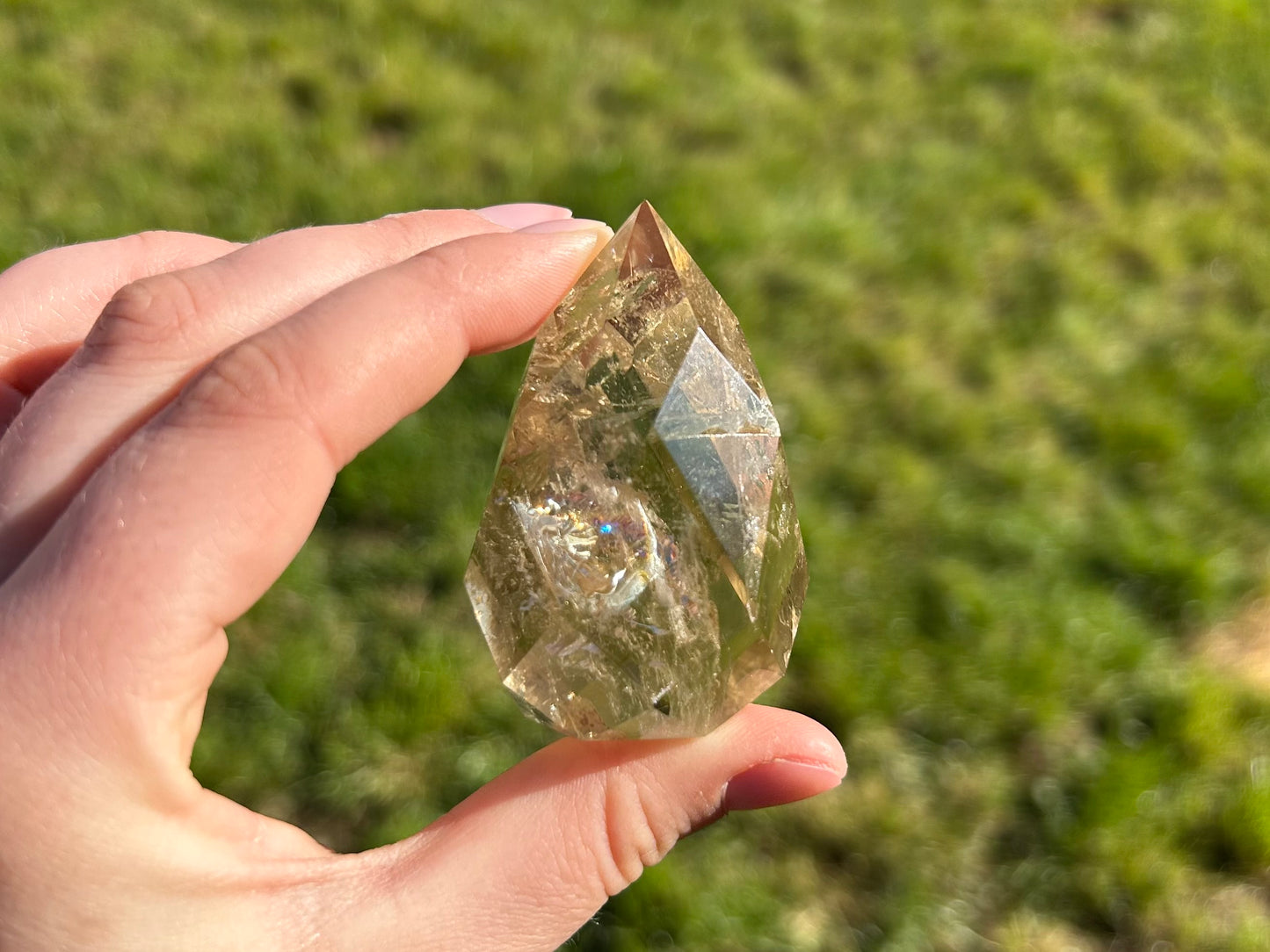 Natural Citrine Faceted Eggs