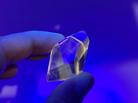 UV Reactive Powellite in Quartz Freeforms - Lilith and Athena Wholesale