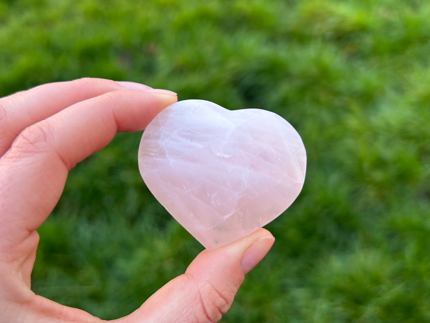 Rose Quartz Faceted Hearts