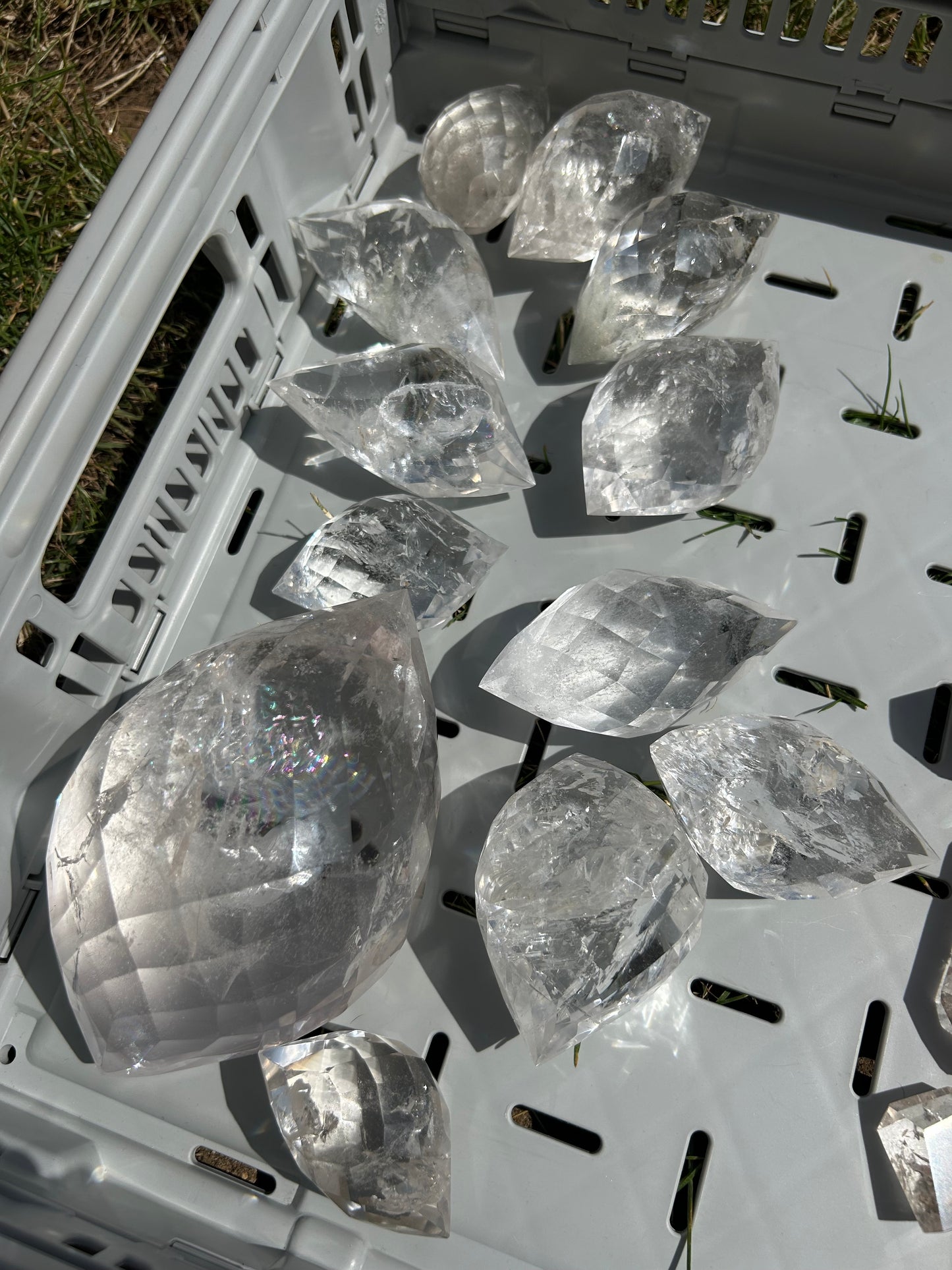 Clear Quartz Faceted Gems 3kg