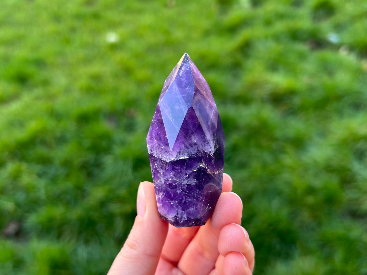 Amethyst Faceted Eggs