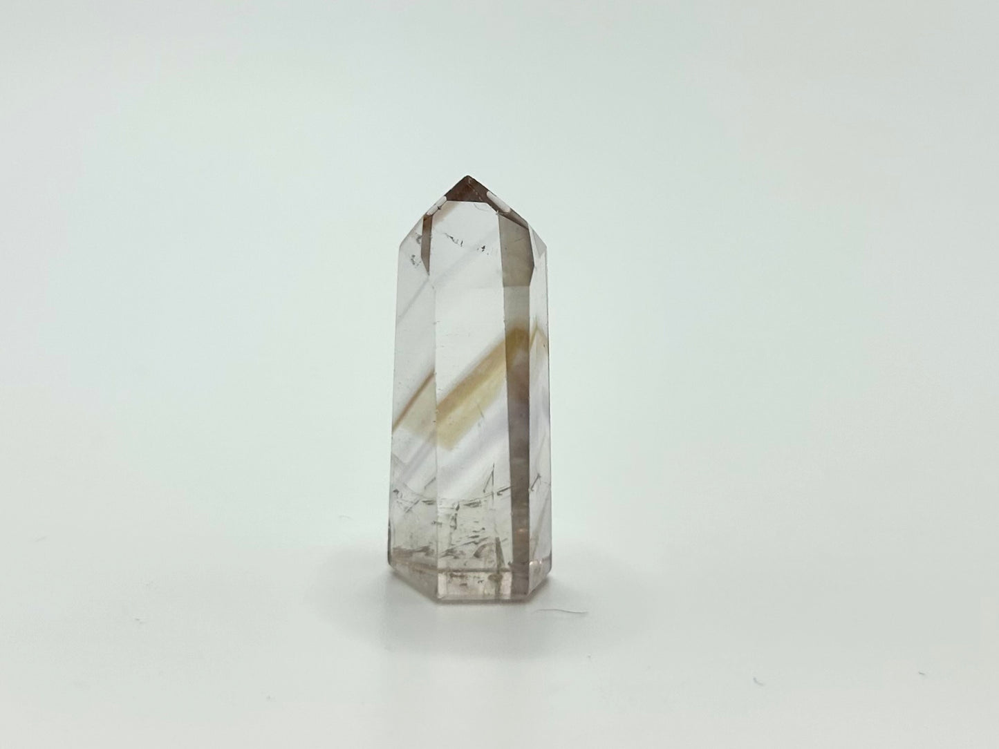 UV Reactive Powellite in Quartz Points Small