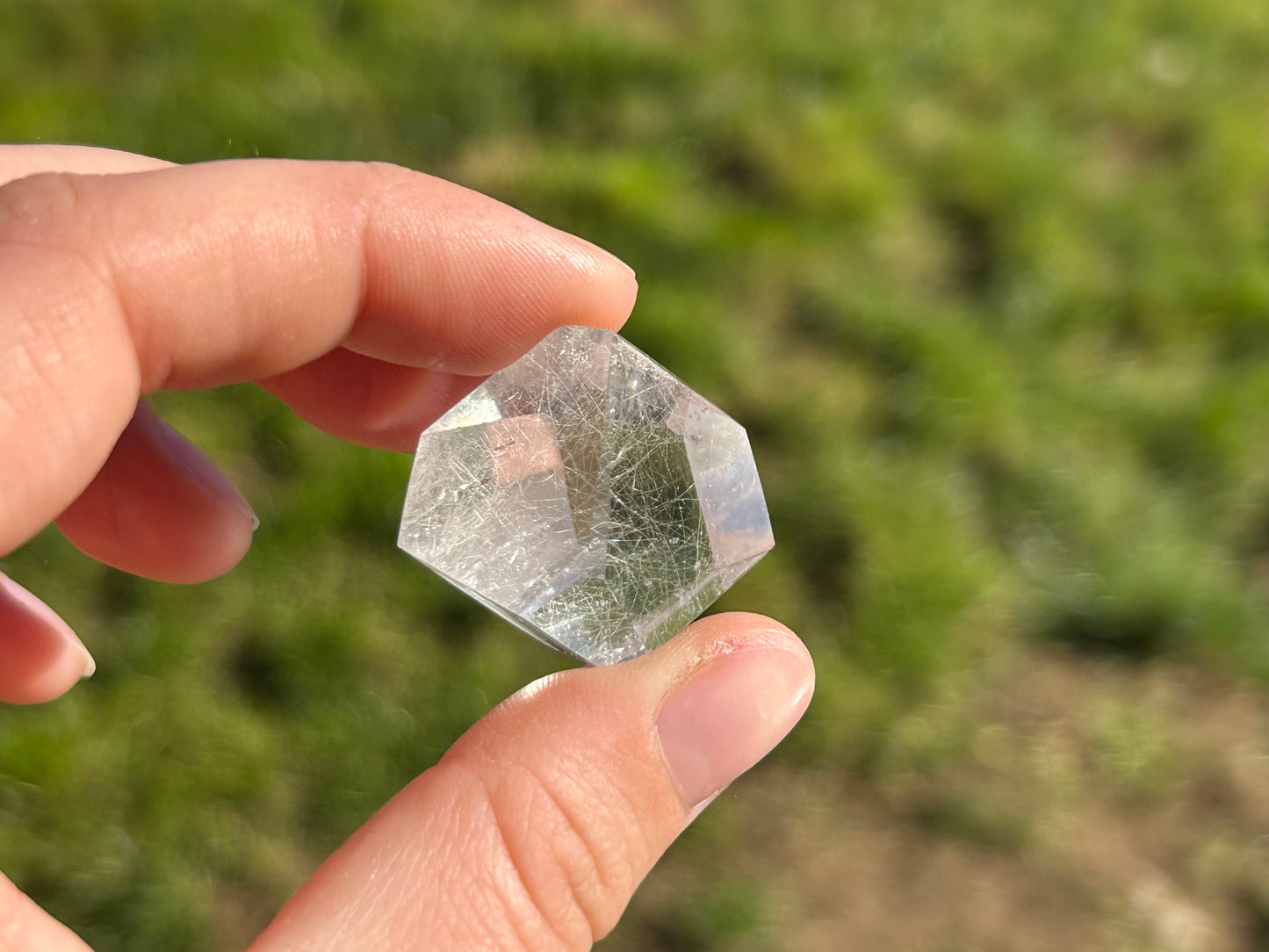 Silver Rutile in Quartz