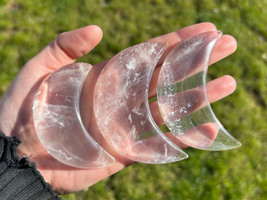 Clear Quartz Moons - Lilith and Athena Wholesale