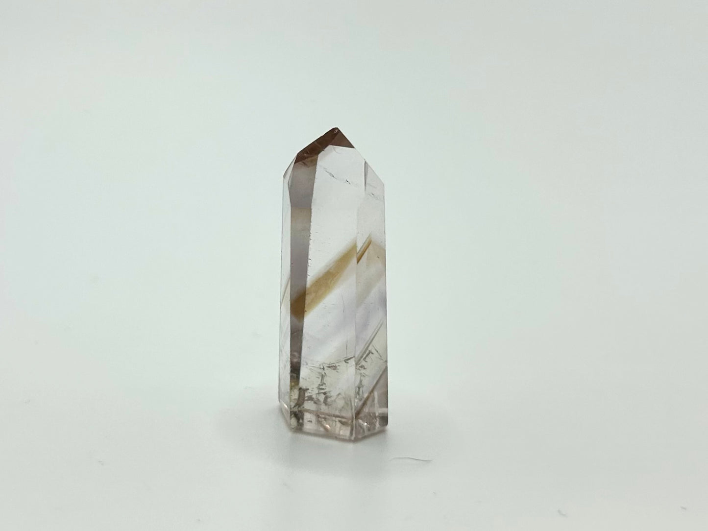 UV Reactive Powellite in Quartz Points Small