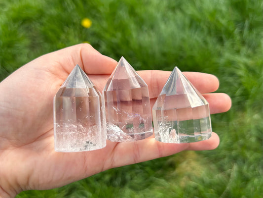 Clear Quartz Faceted Cylinders - Lilith and Athena Wholesale