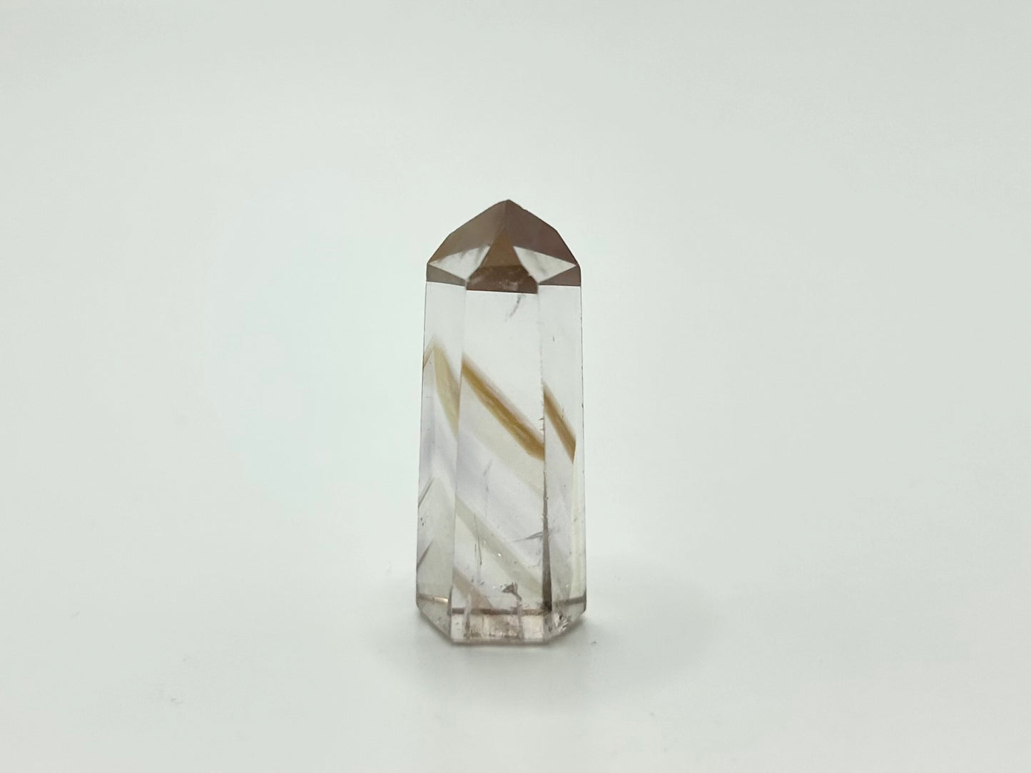 UV Reactive Powellite in Quartz Points Small