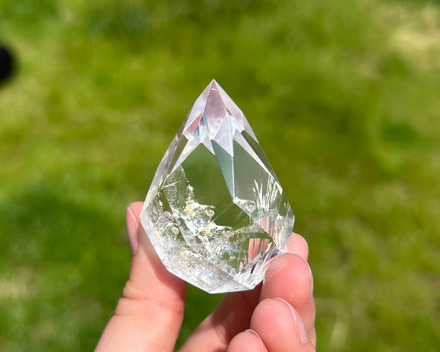 Clear Quartz Faceted Eggs