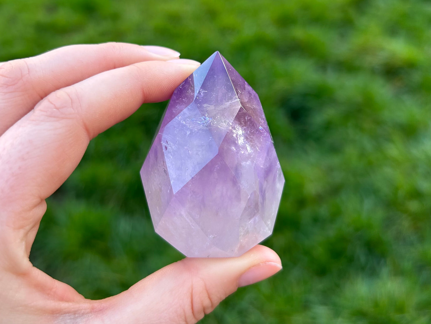 Amethyst Faceted Eggs