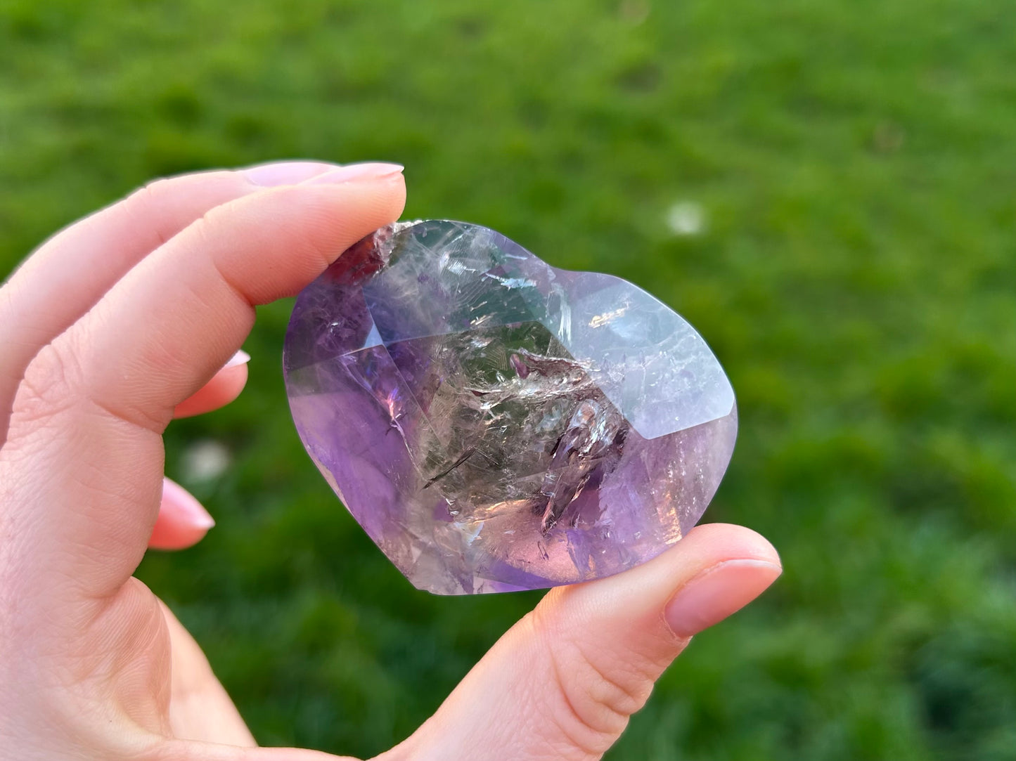 Amethyst & Ametrine Faceted Hearts