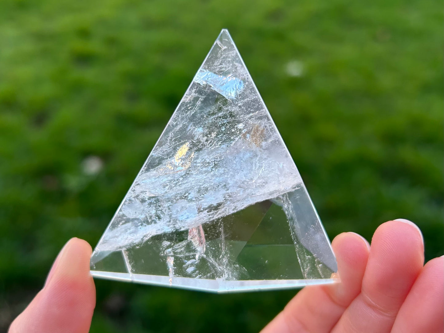 Clear Quartz Facted Triangles