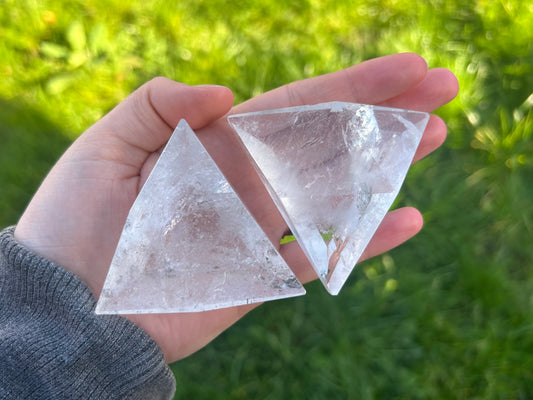 Clear Quartz Facted Triangles - Lilith and Athena Wholesale