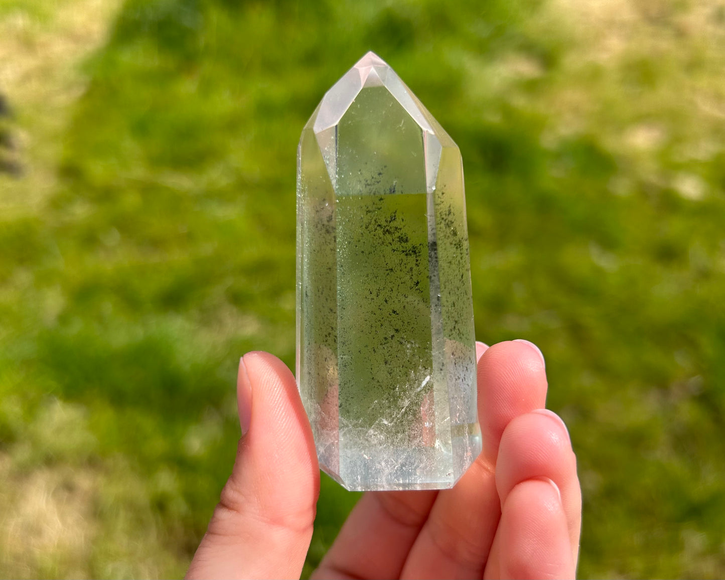 Green Phantom Chlorite Quartz Towers - Lilith and Athena Wholesale