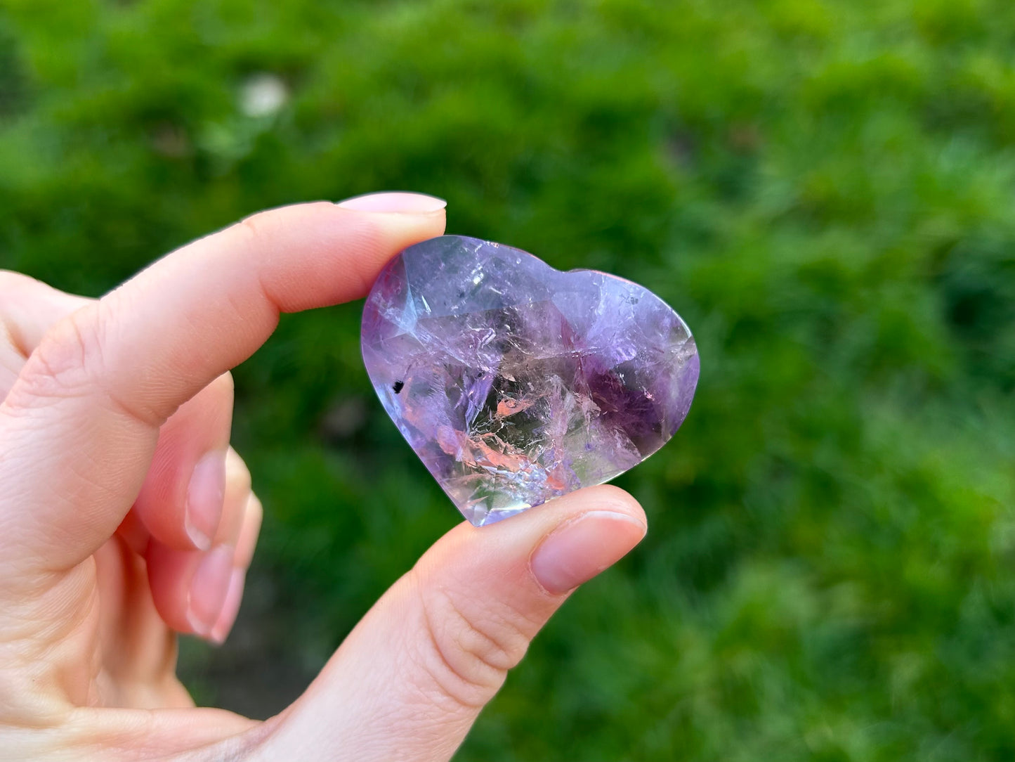 Amethyst & Ametrine Faceted Hearts