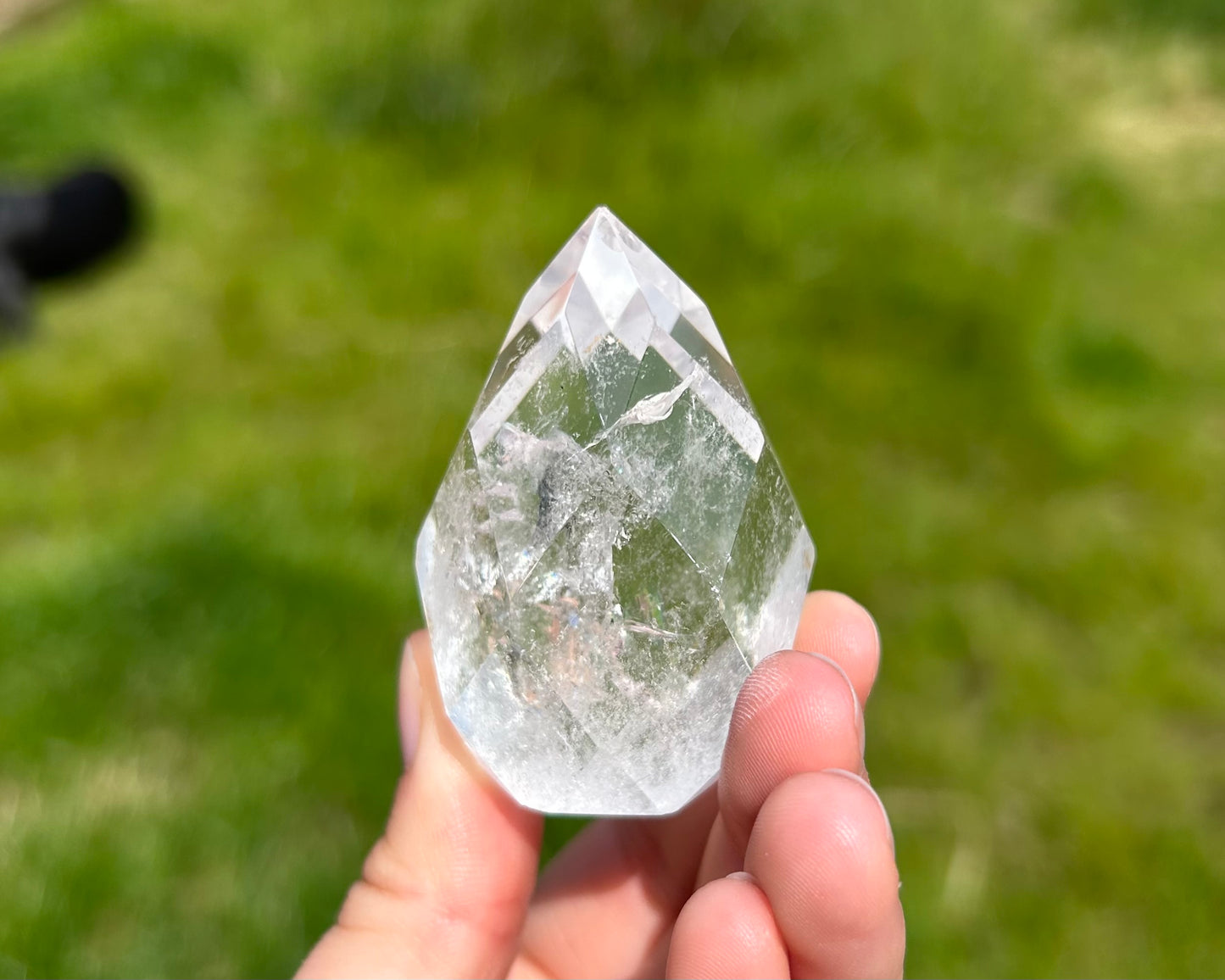 Clear Quartz Faceted Eggs