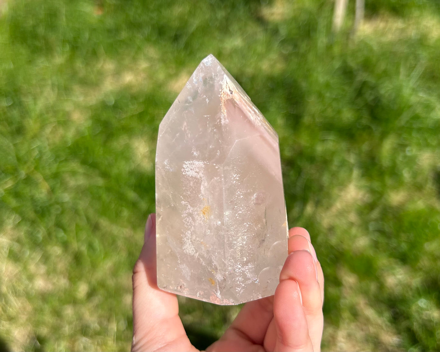 A+ Pink ‘Lithium’ Quartz Statement x Golden Healer 330g