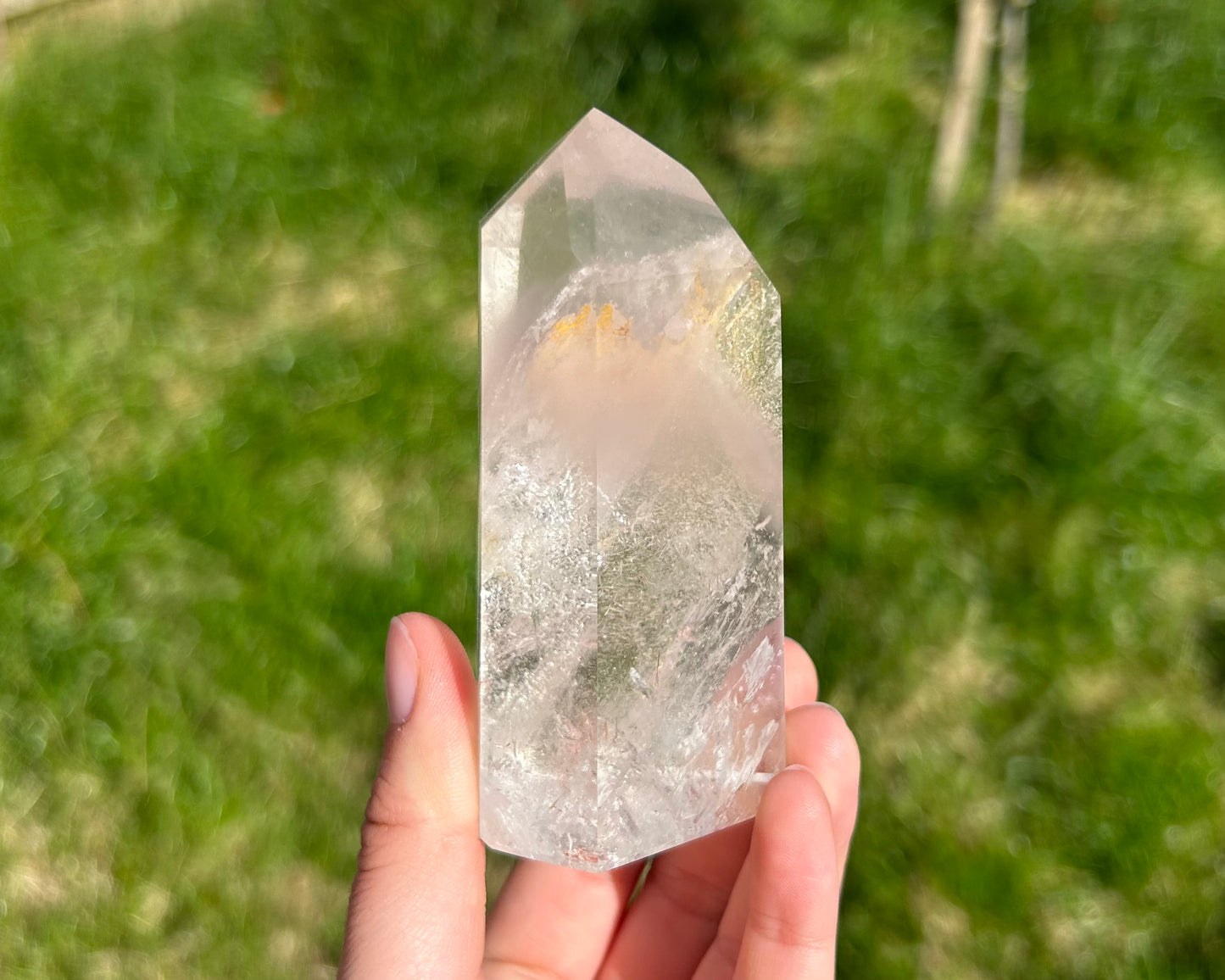 Discount Pink ‘Lithium’ Quartz Statement x Golden Healer 210g