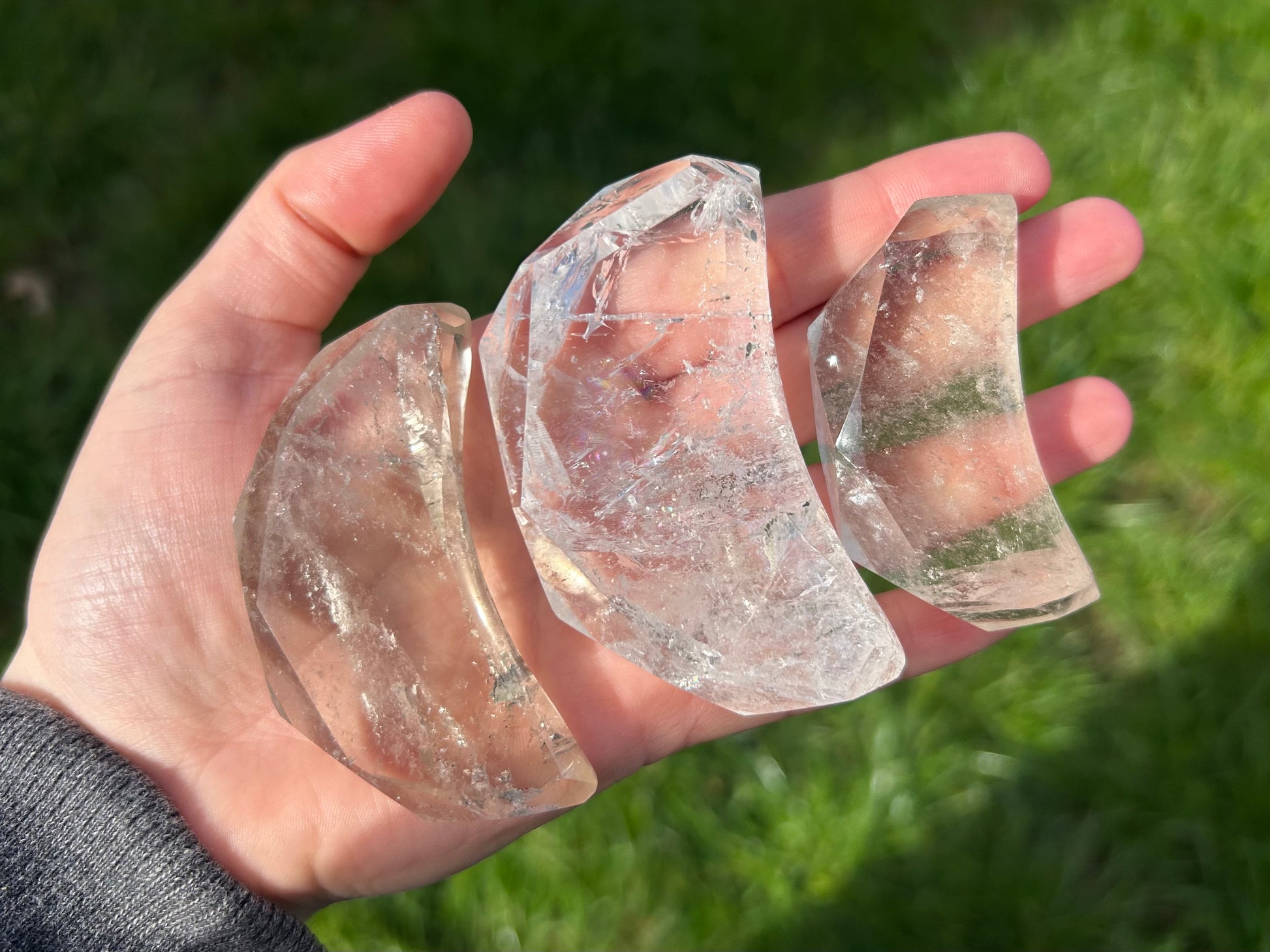 Quartz Faceted Moons - Lilith and Athena Wholesale