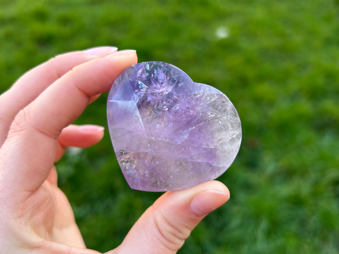 Amethyst & Ametrine Faceted Hearts