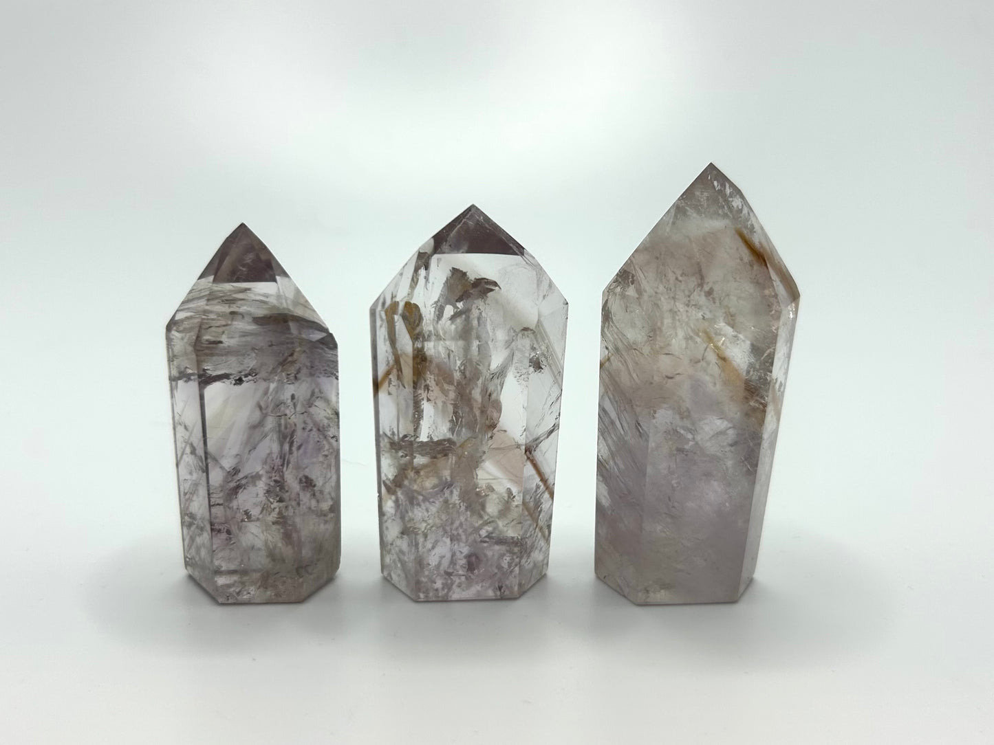 UV Reactive Powellite in Quartz Points