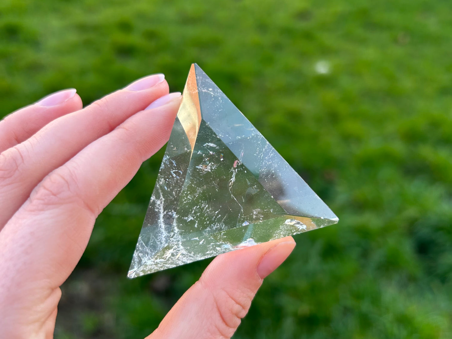 Clear Quartz Facted Triangles