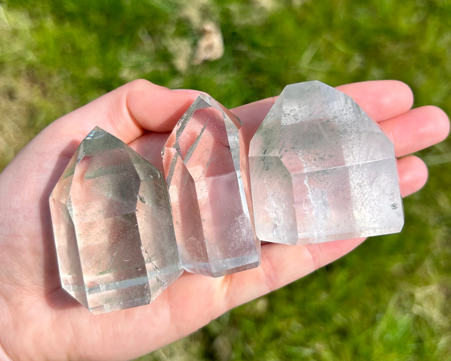 Green Phantom Chlorite Quartz Towers - Lilith and Athena Wholesale