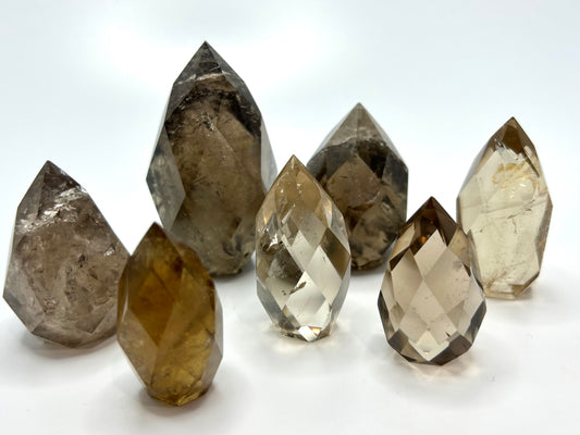 Smoky Quartz Faceted Eggs