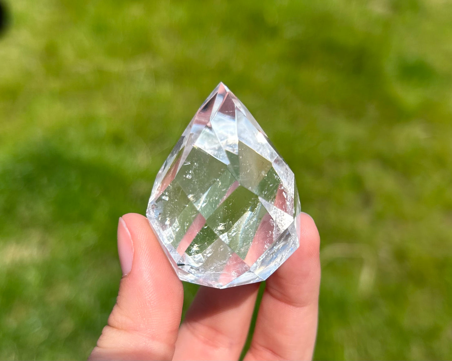 Clear Quartz Faceted Eggs