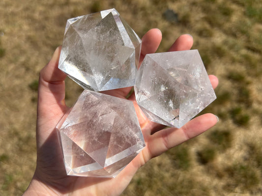 Clear Quartz Icosahedrons Large - Lilith and Athena Wholesale