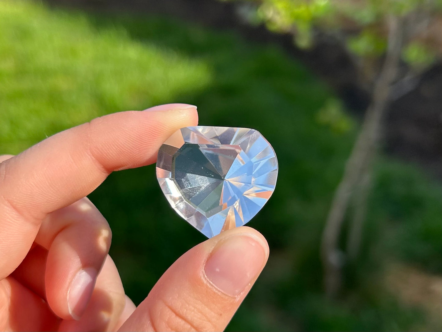 Lemurian Faceted Hearts Gem Grade