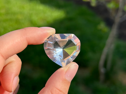 Lemurian Faceted Hearts Gem Grade