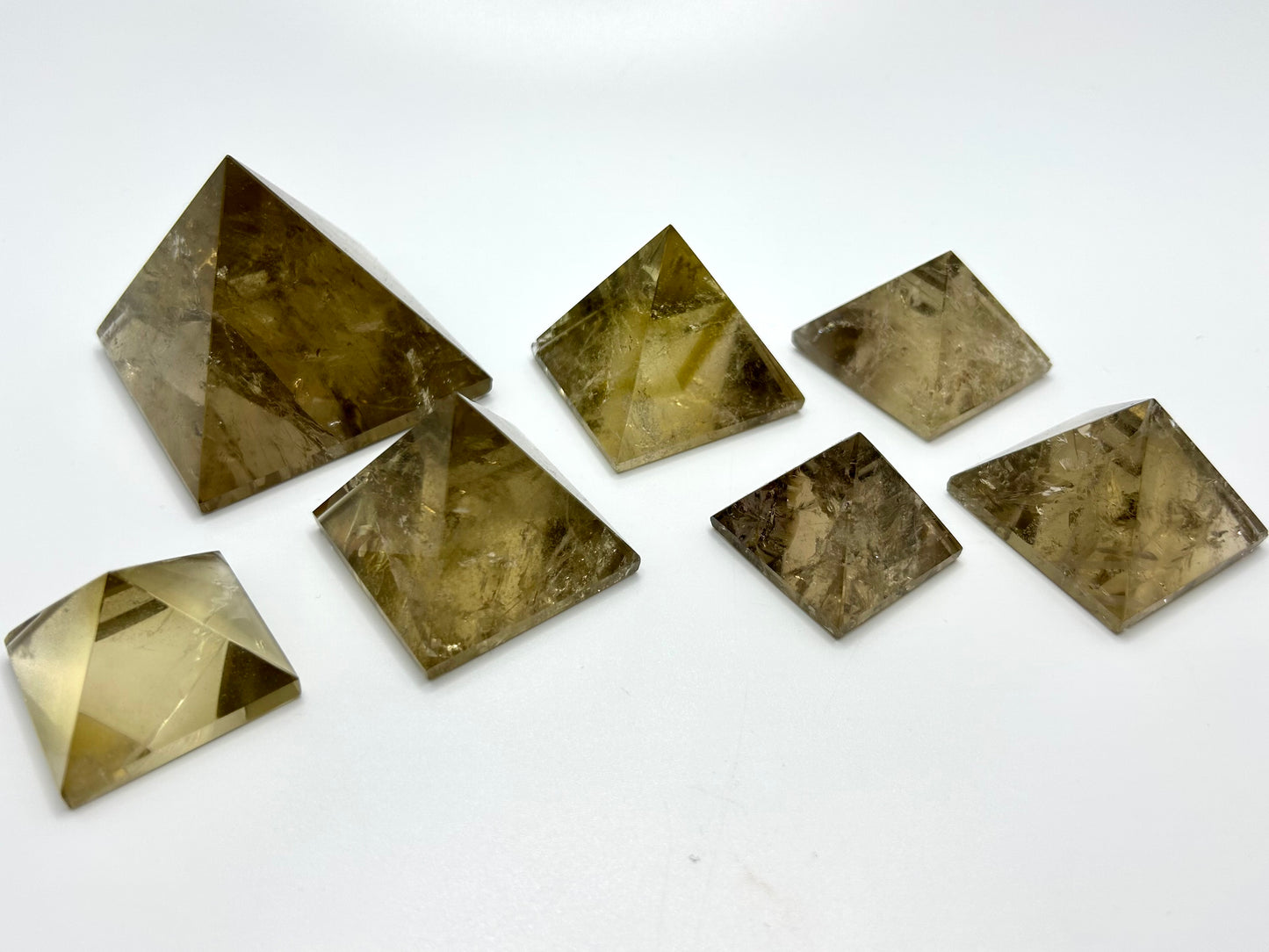 Smoky Citrine Pyramids - Irradiated