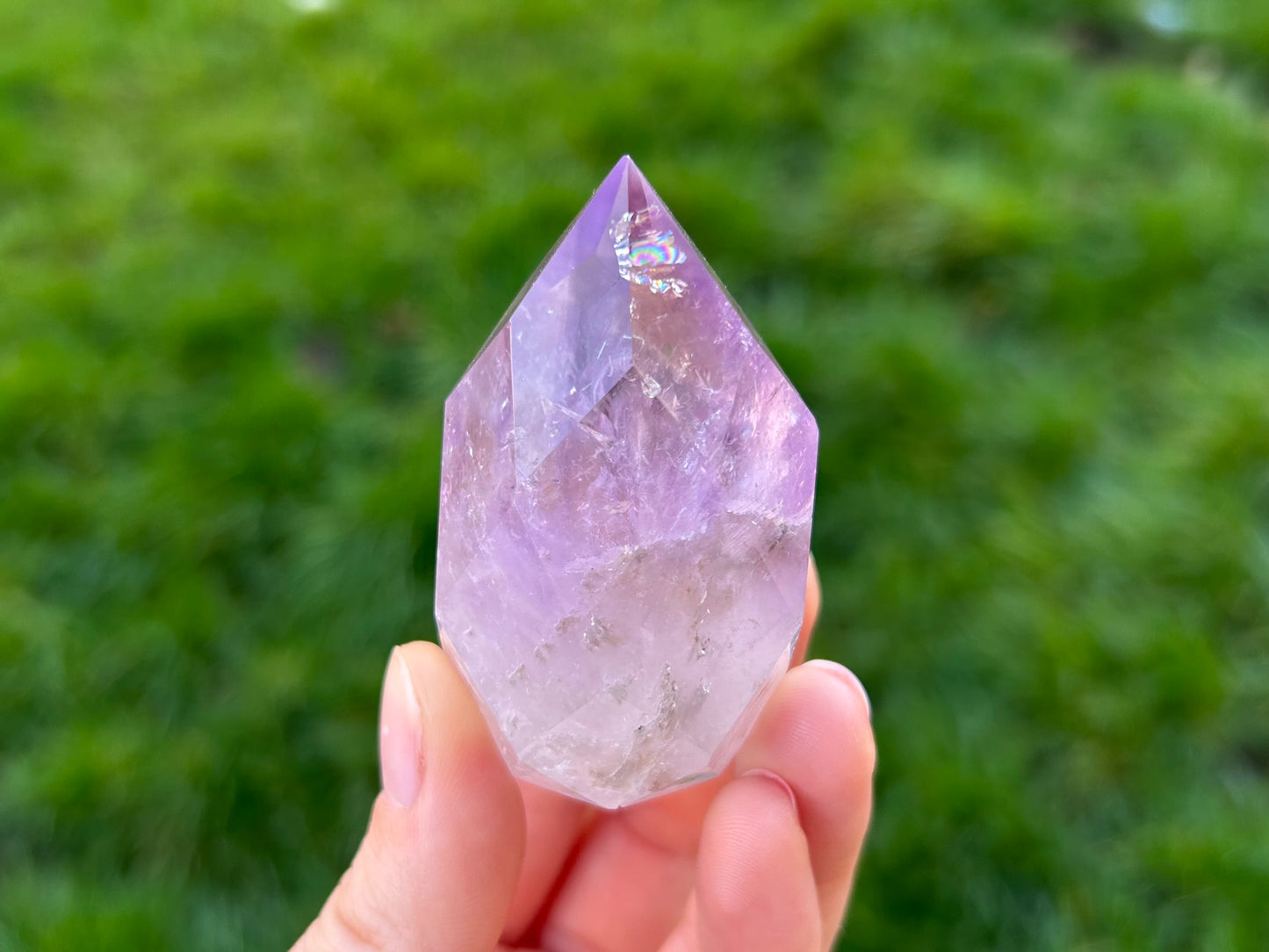 Amethyst Faceted Eggs