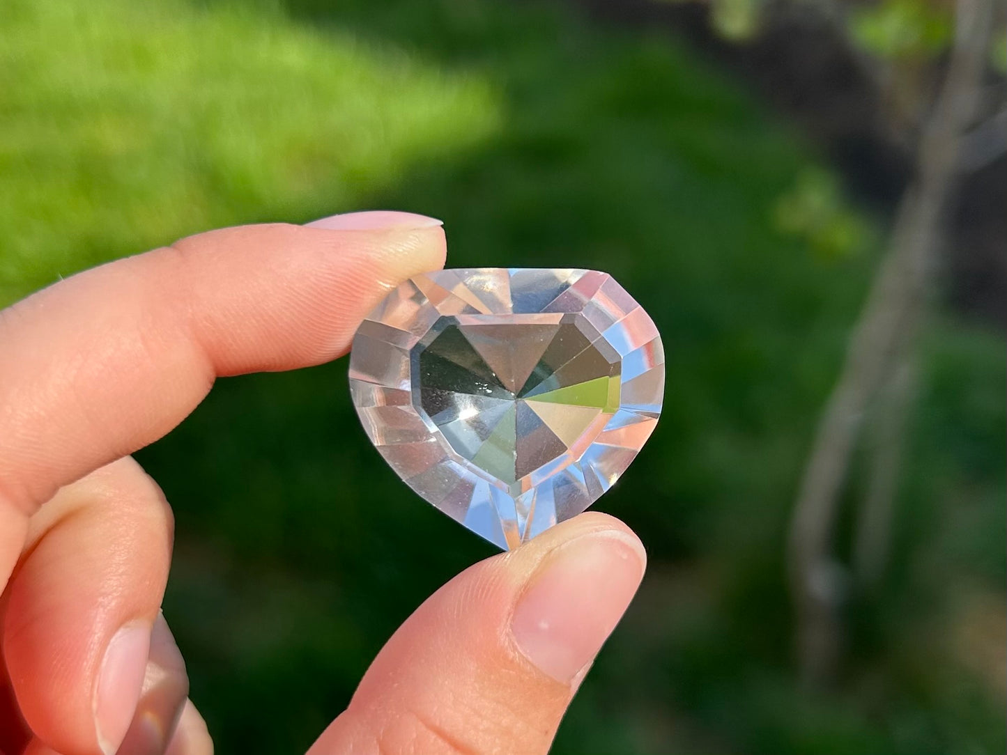 Lemurian Faceted Hearts Gem Grade