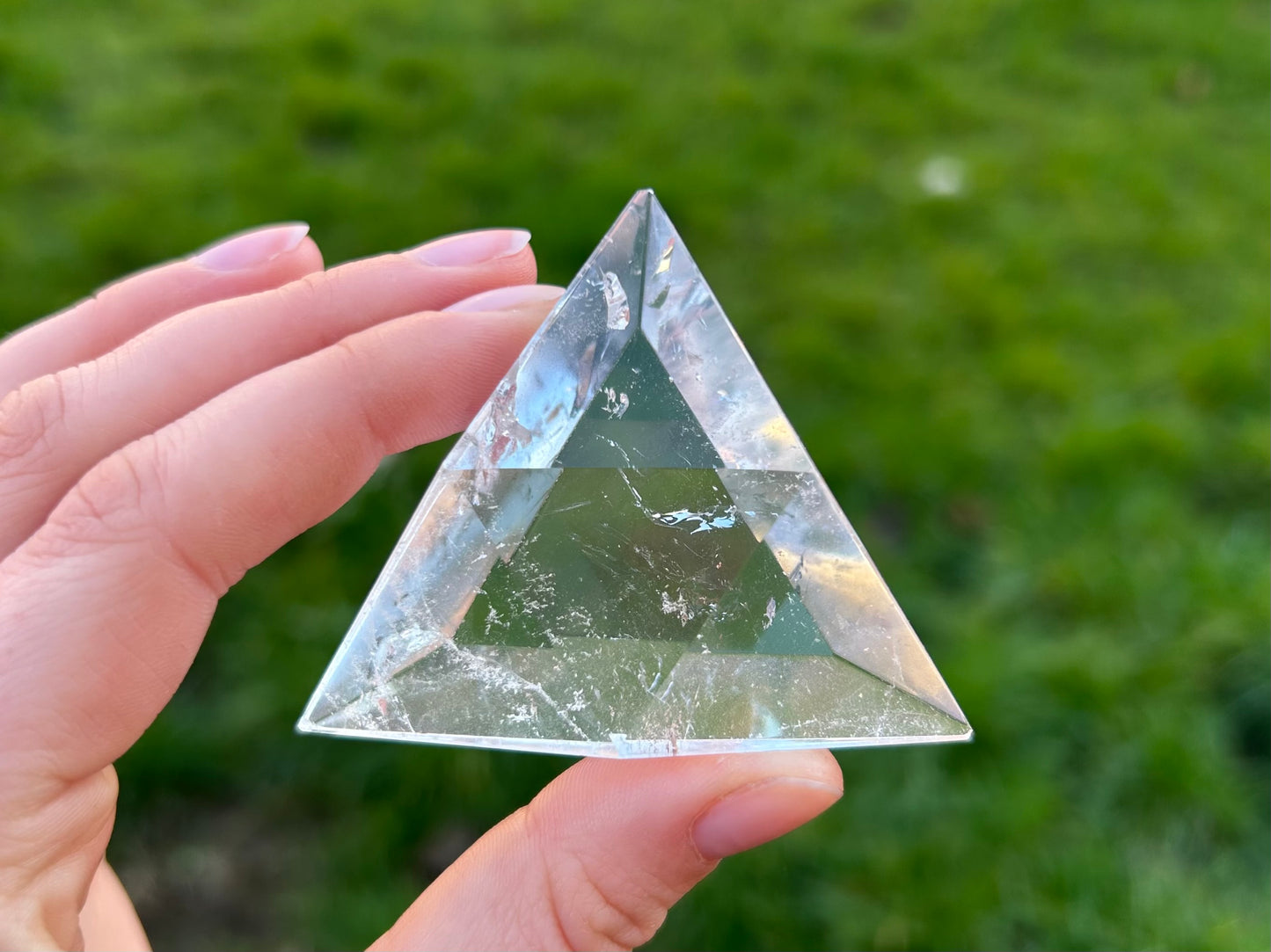 Clear Quartz Facted Triangles