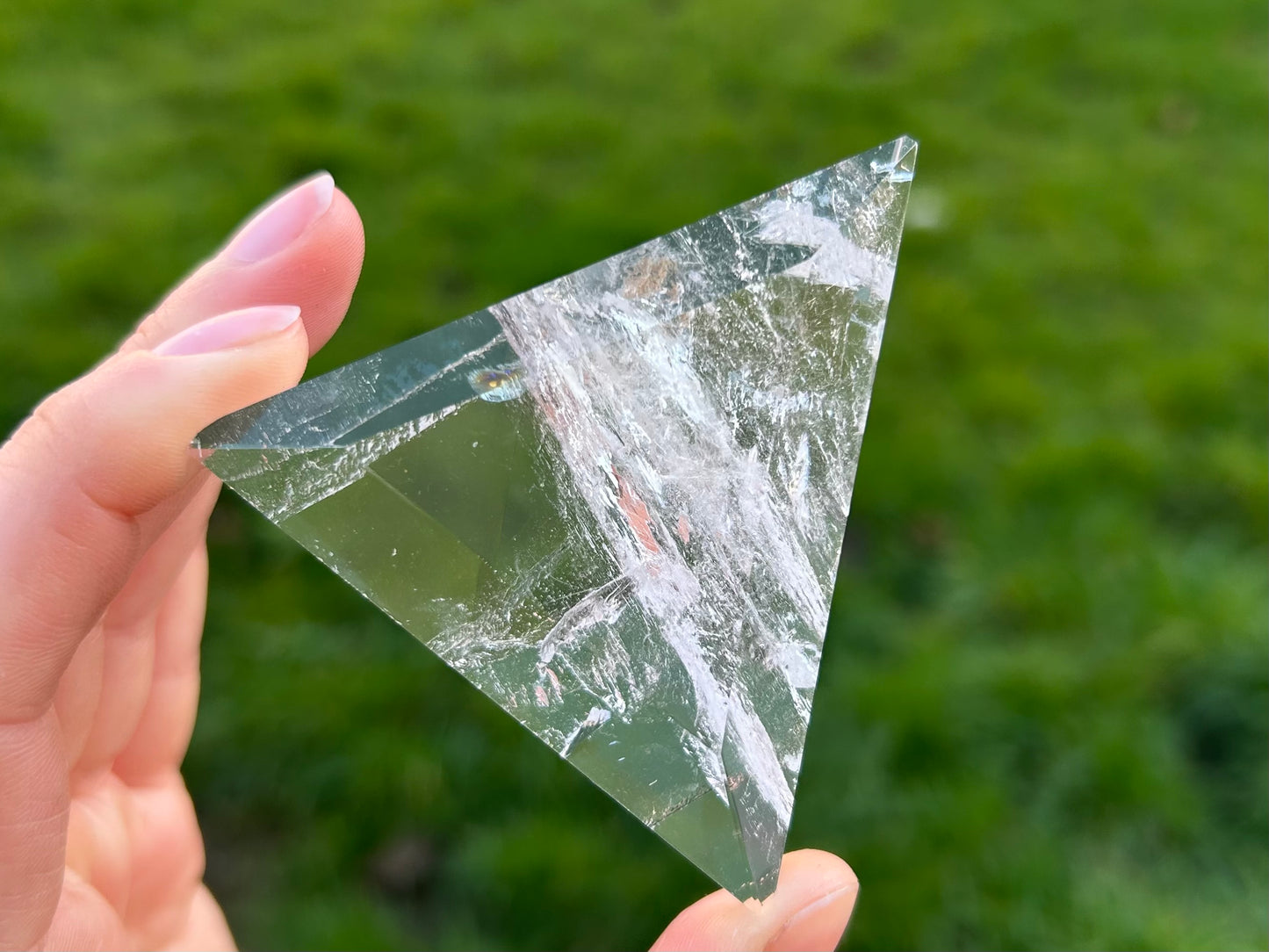 Clear Quartz Facted Triangles