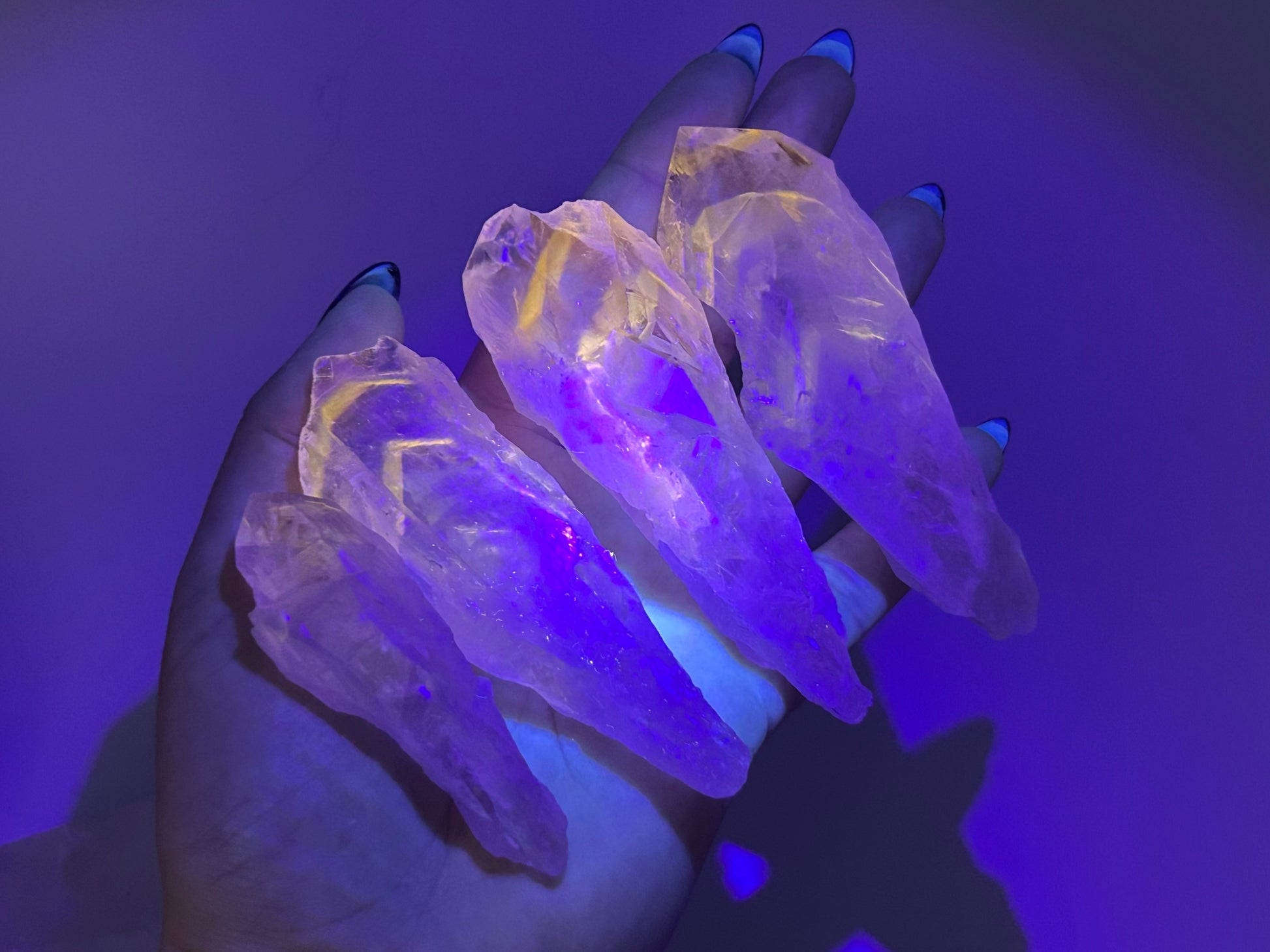 UV Reactive Powellite in Quartz Raw - Lilith and Athena Wholesale