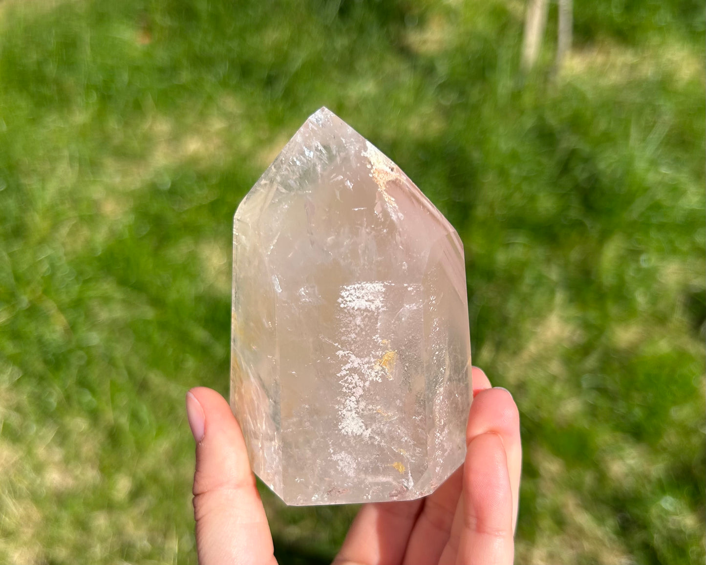 A+ Pink ‘Lithium’ Quartz Statement x Golden Healer 330g