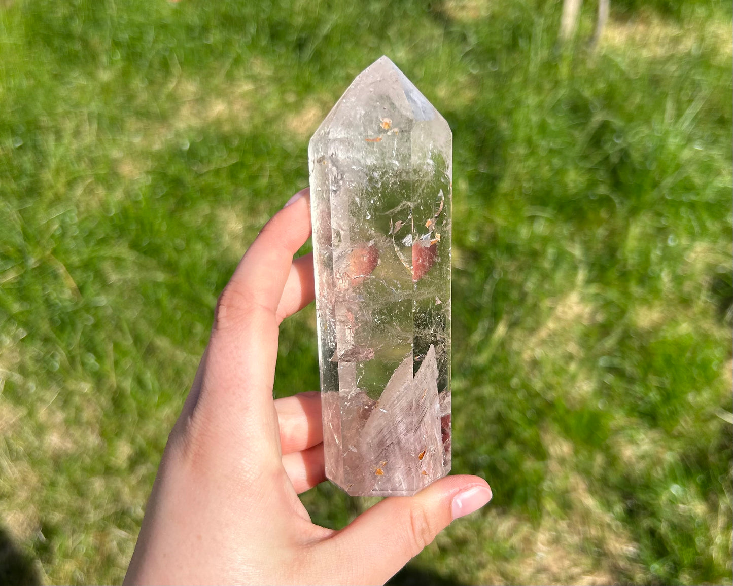 A+ Pink ‘Lithium’ Quartz Statement x Pink Lodolite 295g